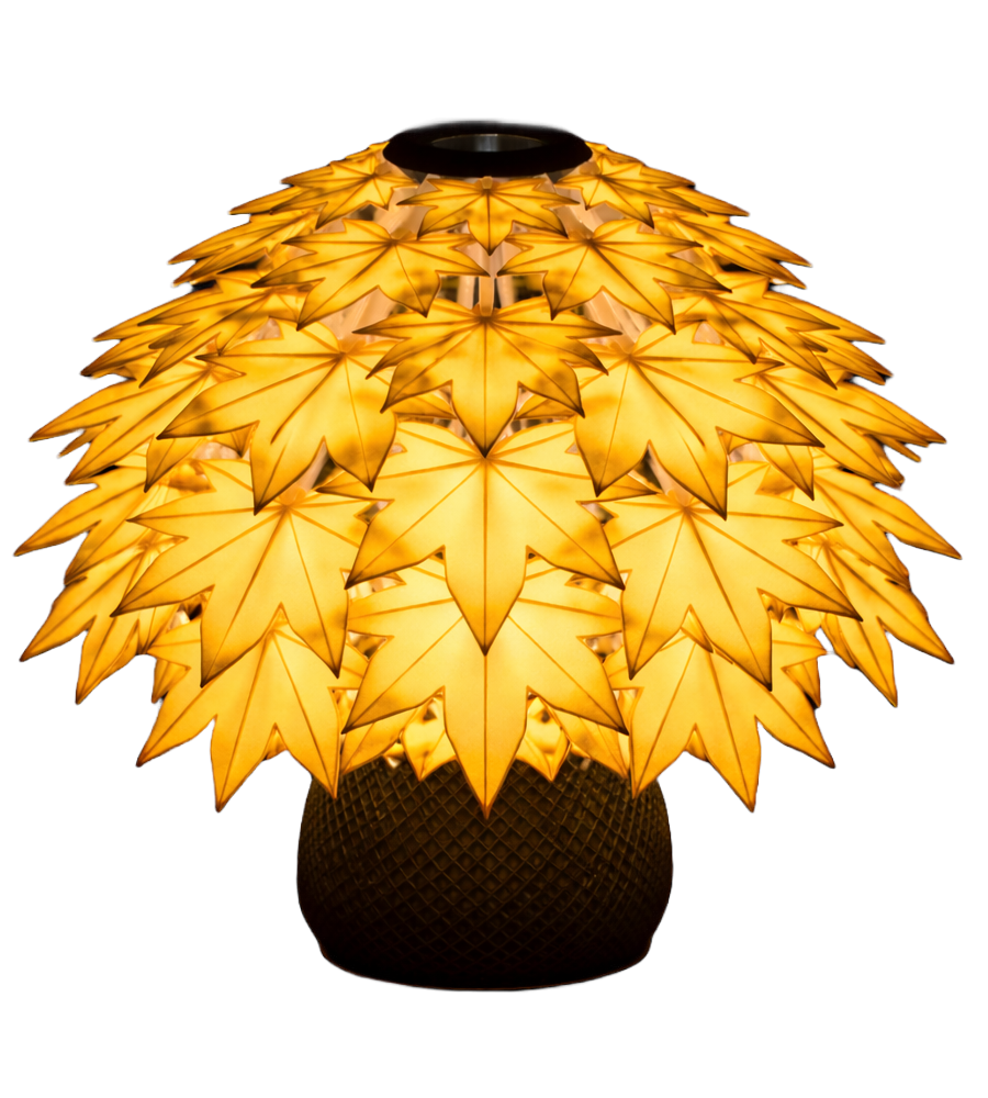 Yellow Leaf Base Color with Brown Leaf Top Color