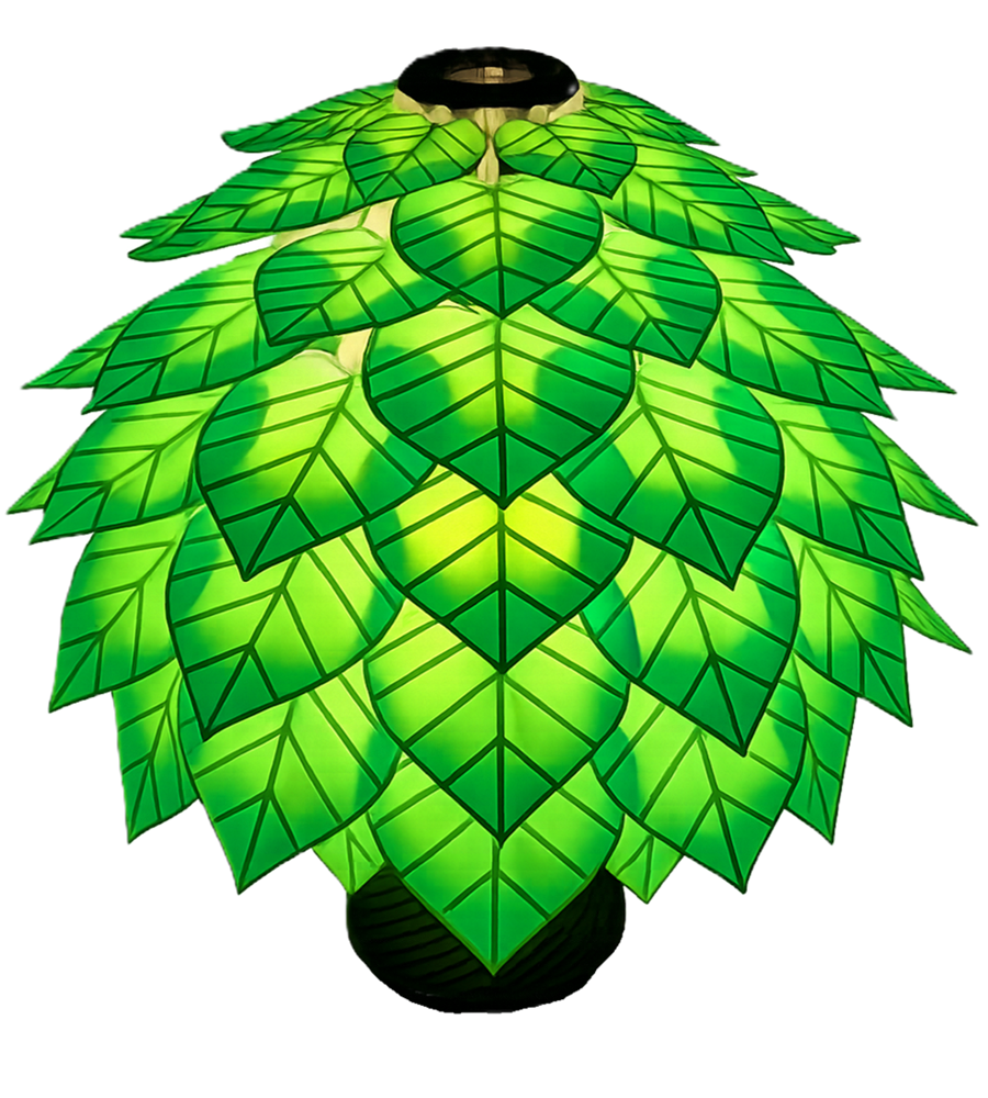 Green Leaf Base Color with Black Leaf Top Color