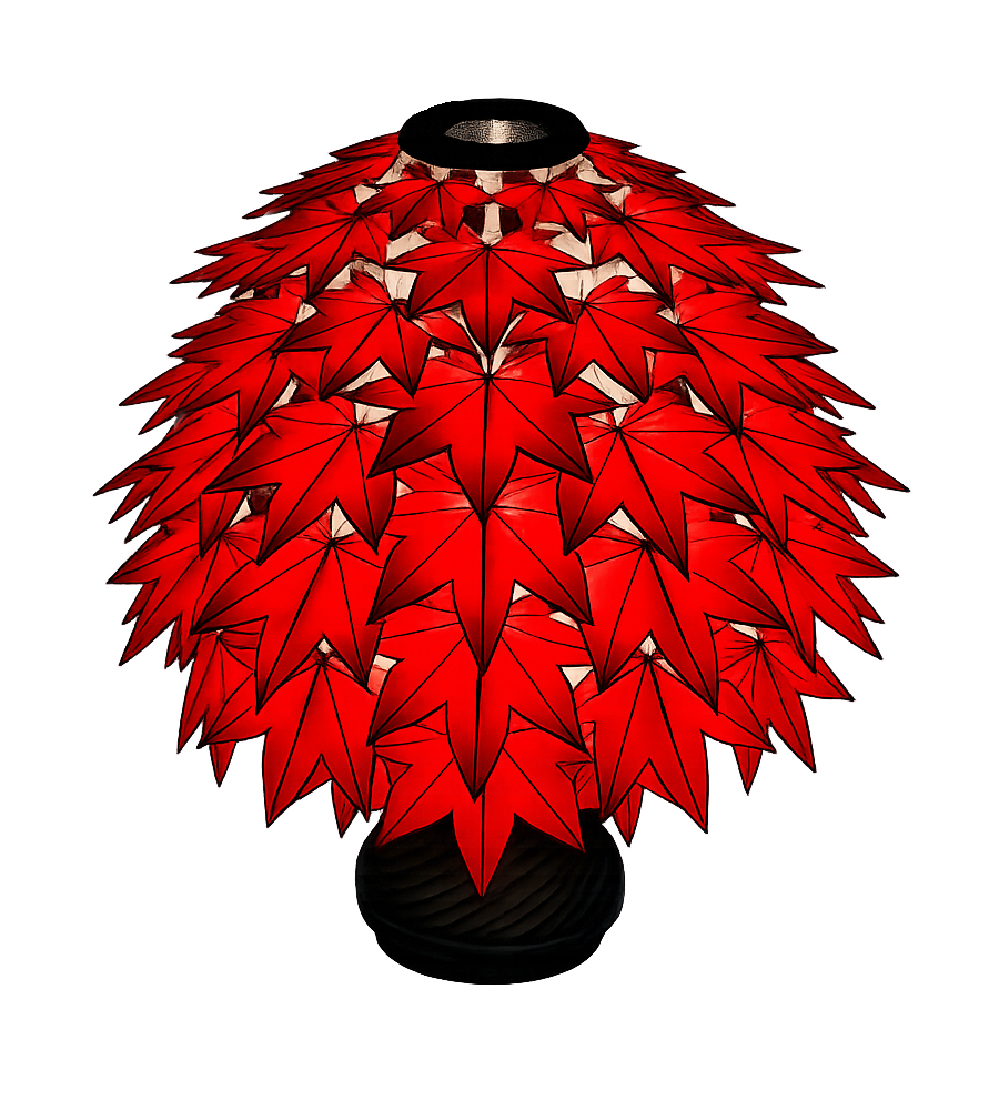 Red Leaf Base Color with Brown Leaf Top Color